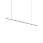 SONNEMAN Fino 60" 1-Light LED 3500K Satin Black White Acrylic Shade Linear Suspension Pendant Light