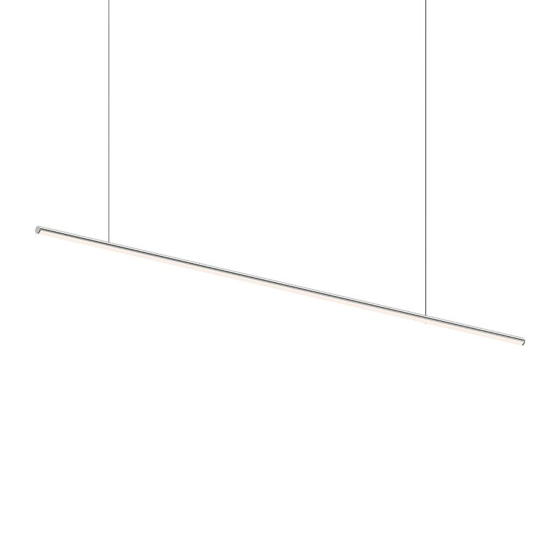 SONNEMAN Fino 72" 1-Light LED 3000K Polished Chrome White Acrylic Shade Linear Suspension Pendant Light