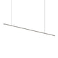 SONNEMAN Fino 72" 1-Light LED 3000K Satin Black White Acrylic Shade Linear Suspension Pendant Light