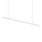 SONNEMAN Fino 72" 1-Light LED 3500K Polished Chrome White Acrylic Shade Linear Suspension Pendant Light