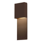 SONNEMAN Flax Box 1-Light LED Textured Bronze Aluminum Shade Panel Wall Sconce