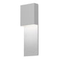 SONNEMAN Flax Box 1-Light LED Textured White Aluminum Shade Panel Wall Sconce