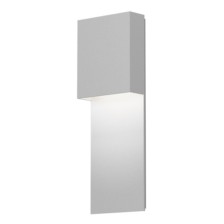 SONNEMAN Flax Box 1-Light LED Textured White Aluminum Shade Panel Wall Sconce