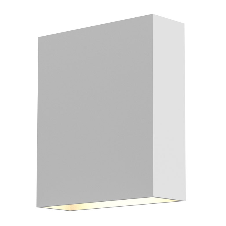 SONNEMAN Flax Box 7" W x 6" H 1-Light LED Textured White Aluminum Shade Wall Sconce