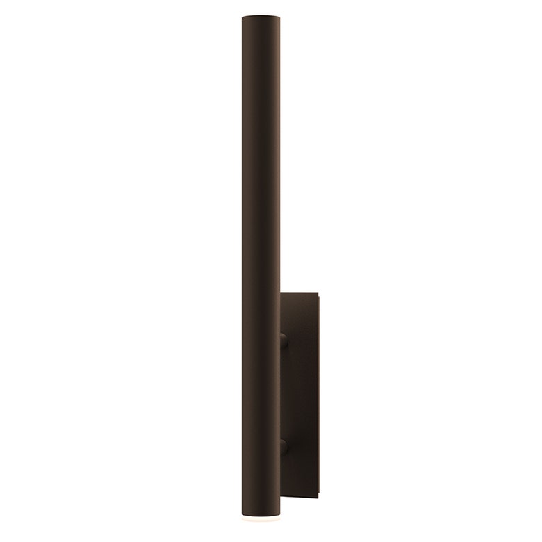 SONNEMAN Flue 30" 2-Light LED Textured Bronze Aluminum Shade Wall Sconce