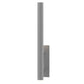 SONNEMAN Flue 30" 2-Light LED Textured Gray Aluminum Shade Wall Sconce