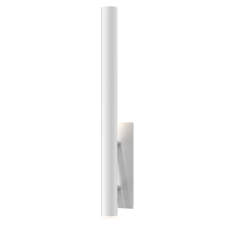 SONNEMAN Flue 30" 2-Light LED Textured White Aluminum Shade Wall Sconce
