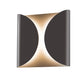 SONNEMAN Folds Integral LED Standard Textured Bronze Aluminum Shade Wall Sconce