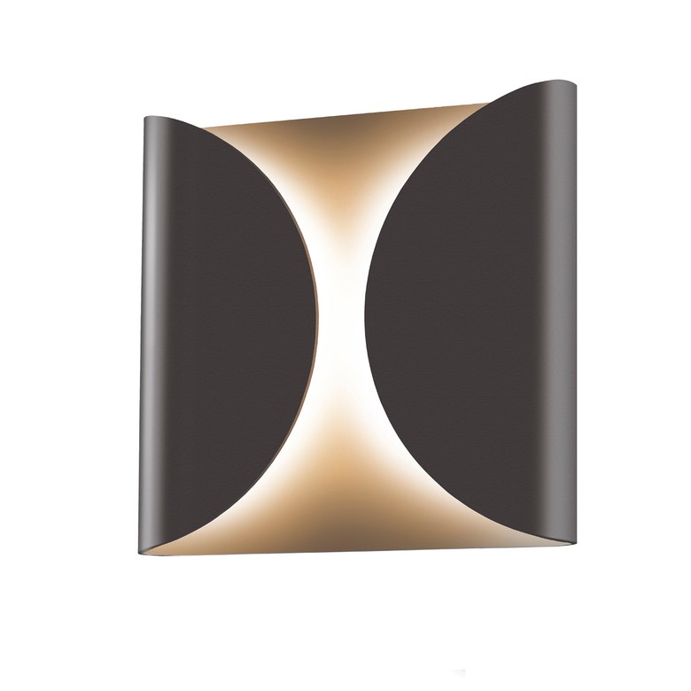 SONNEMAN Folds Integral LED Standard Textured Bronze Aluminum Shade Wall Sconce