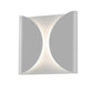 SONNEMAN Folds Integral LED Standard Textured Gray Aluminum Shade Wall Sconce