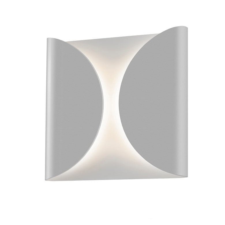 SONNEMAN Folds Integral LED Standard Textured Gray Aluminum Shade Wall Sconce