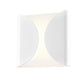 SONNEMAN Folds Integral LED Standard Textured White Aluminum Shade Wall Sconce