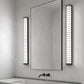 SONNEMAN Gessato 40" 1-Light LED Satin Black Optical Acrylic Shade Vanity Bath Bar Lighting