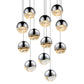 SONNEMAN Grapes 12-Light LED Large Round Canopy Polished Chrome Glass Shade Chandelier