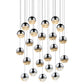 SONNEMAN Grapes 24-Light LED Large Round Canopy Polished Chrome Glass Shade Chandelier