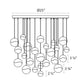 SONNEMAN Grapes 24-Light LED Medium Round Canopy Satin Nickel Glass Shade Chandelier