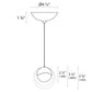 SONNEMAN Grapes Single Large LED Satin Nickel Dome Canopy Pendant Light