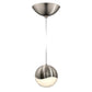 SONNEMAN Grapes Single Large LED Satin Nickel Dome Canopy Pendant Light