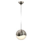 SONNEMAN Grapes Single Large LED Satin Nickel Micro-Dome Canopy Pendant Light