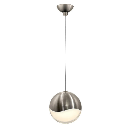 SONNEMAN Grapes Single Large LED Satin Nickel Micro-Dome Canopy Pendant Light