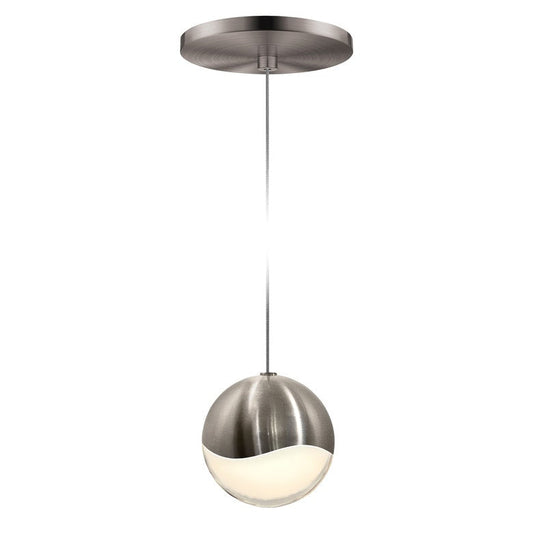 SONNEMAN Grapes Single Large LED Satin Nickel Round Canopy Pendant Light
