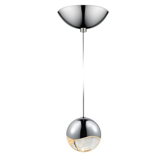SONNEMAN Grapes Single Medium LED Polished Chrome Dome Canopy Pendant Light
