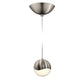 SONNEMAN Grapes Single Medium LED Satin Nickel Dome Canopy Pendant Light