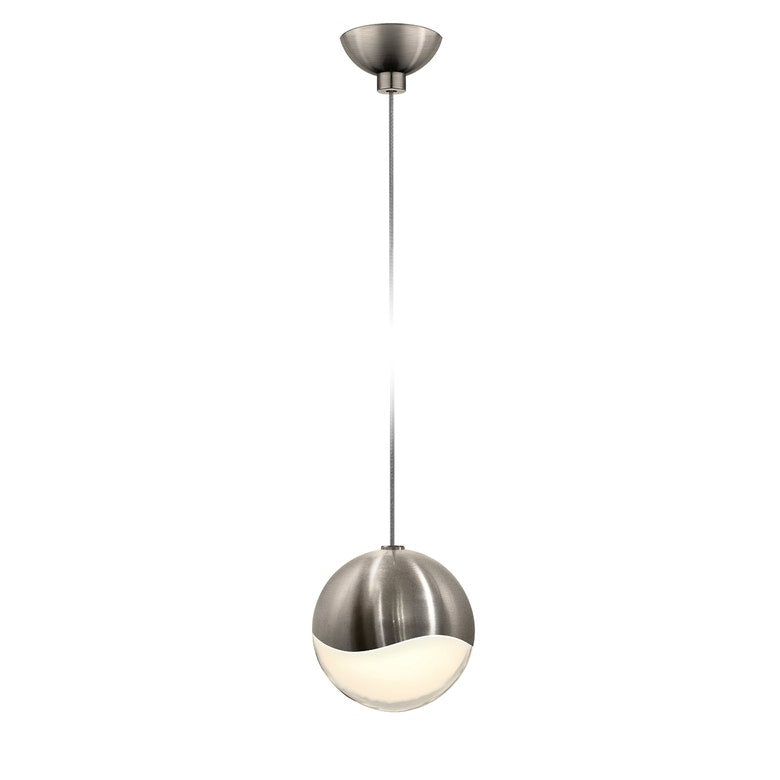 SONNEMAN Grapes Single Medium LED Satin Nickel Micro-Dome Canopy Pendant Light