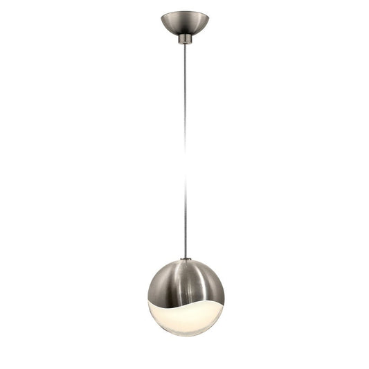 SONNEMAN Grapes Single Medium LED Satin Nickel Micro-Dome Canopy Pendant Light
