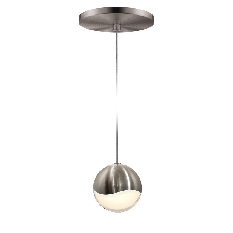 SONNEMAN Grapes Single Medium LED Satin Nickel Round Canopy Pendant Light