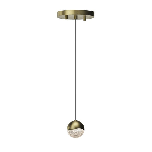 SONNEMAN Grapes Single Small LED Brass Round Canopy Pendant Light