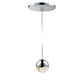 SONNEMAN Grapes Single Small LED Polished Chrome Round Canopy Pendant Light