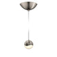 SONNEMAN Grapes Single Small LED Satin Nickel Dome Canopy Pendant Light
