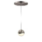 SONNEMAN Grapes Single Small LED Satin Nickel Round Canopy Pendant Light