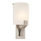 SONNEMAN Greco 1-Light Satin Nickel Glass Shade Fluorescent Wall Sconce