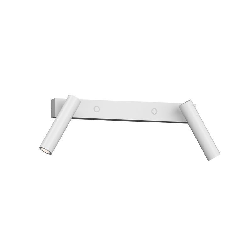 SONNEMAN Haim 2-Light LED Textured White Aimable Double Wall Lamp