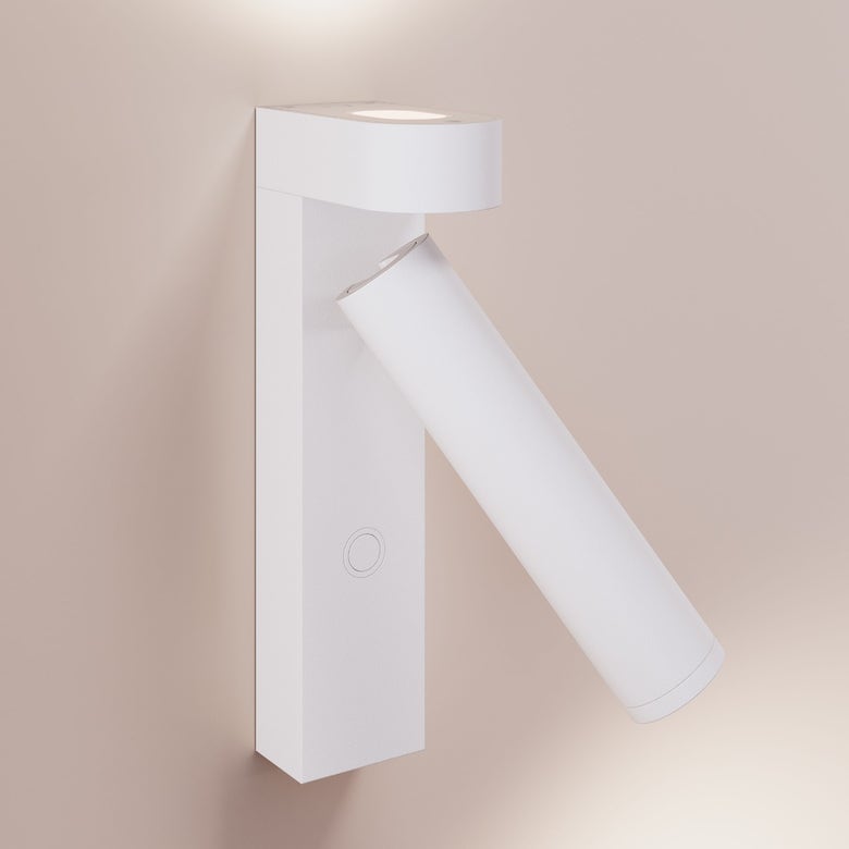 SONNEMAN Haim 2-Light Single Textured White With Uplight Wall Sconce
