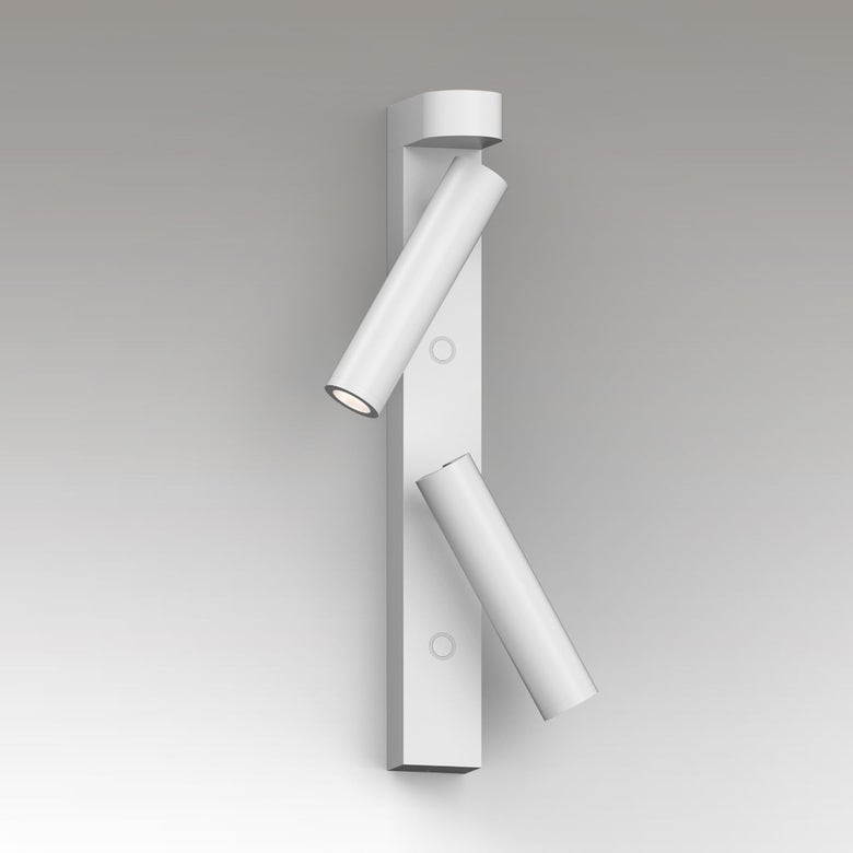 SONNEMAN Haim 3-Light Double Textured White With Uplight Wall Sconce