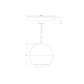 SONNEMAN Hemisphere 1-Light LED Natural Anodized Clear Acrylic Shade Pendant Light