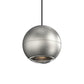 SONNEMAN Hemisphere 1-Light LED Natural Anodized Clear Acrylic Shade Pendant Light