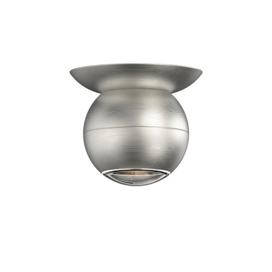 SONNEMAN Hemisphere 1-Light LED Natural Anodized Clear Acrylic Shade Surface Flush Mount Lighting