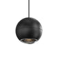 SONNEMAN Hemisphere 1-Light LED Textured Black Clear Acrylic Shade Pendant Light