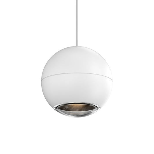 SONNEMAN Hemisphere 1-Light LED Textured White Clear Acrylic Shade Pendant Light