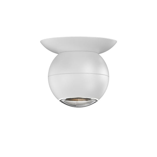 SONNEMAN Hemisphere 1-Light LED Textured White Clear Acrylic Shade Surface Flush Mount Lighting