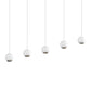 SONNEMAN Hemisphere 5-Light LED Textured White Clear Acrylic Shade Pendant Light