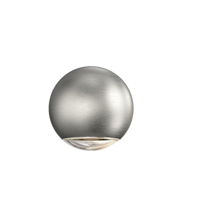 SONNEMAN Hemisphere One-Sided 1-Light LED Natural Anodized Clear Acrylic Shade Wall Sconce