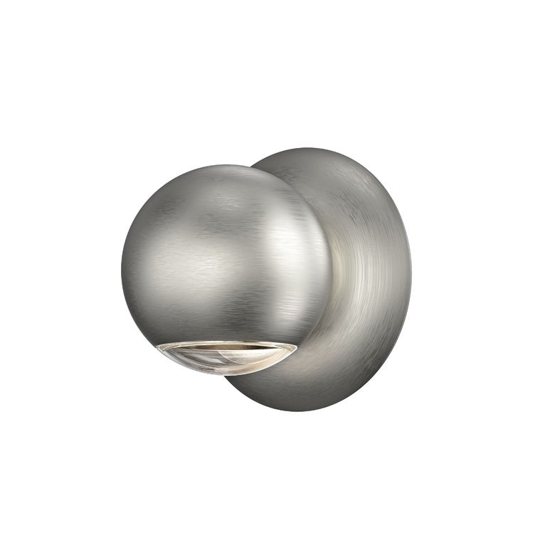 SONNEMAN Hemisphere One-Sided 1-Light LED Natural Anodized Clear Acrylic Shade Wall Sconce