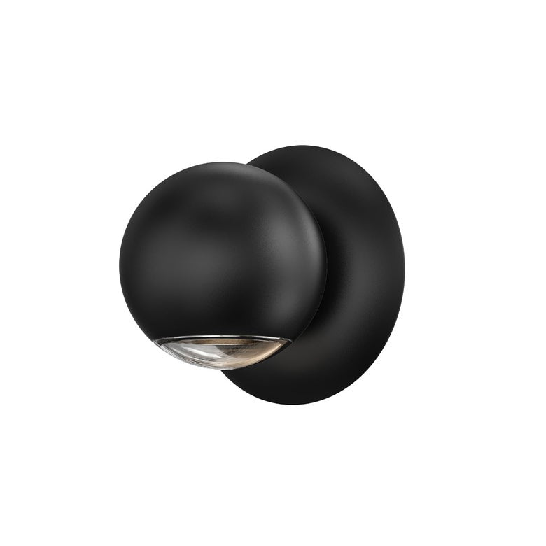 SONNEMAN Hemisphere One-Sided 1-Light LED Textured Black Clear Acrylic Shade Wall Sconce