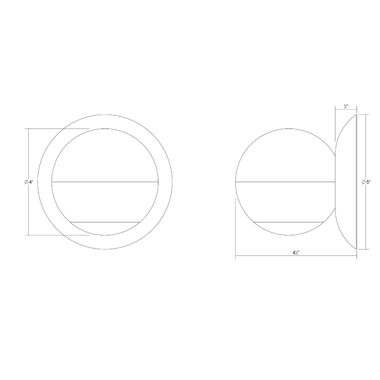 SONNEMAN Hemisphere One-Sided 1-Light LED Textured White Clear Acrylic Shade Wall Sconce