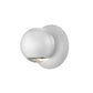 SONNEMAN Hemisphere One-Sided 1-Light LED Textured White Clear Acrylic Shade Wall Sconce